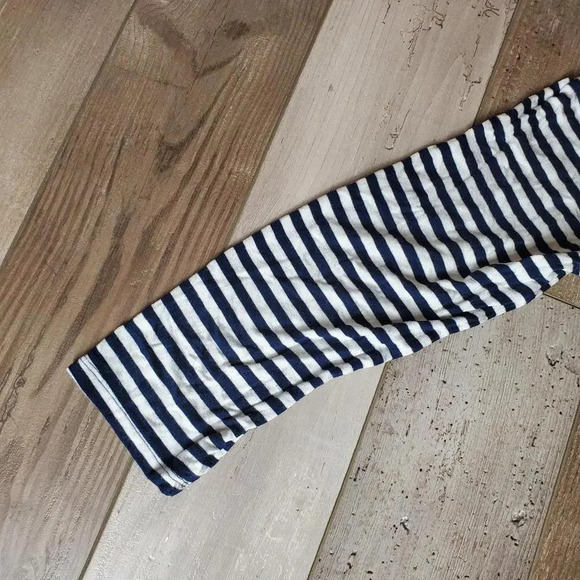 Liz Lange Maternity Women's Navy Blue and White Striped Midi Dress Size Large - Picture 13 of 15